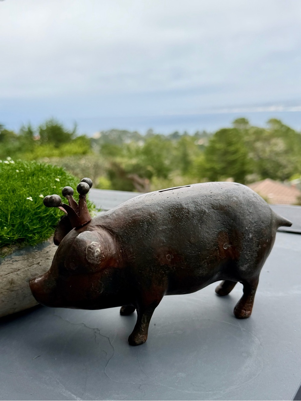 VERY RARE Jan Barboglio Crowned Pig Bank - Picture 5 of 11